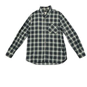 Boston Traders Men’s Button Down Plaid Flannel Shirt‎ Sz Large Blue Green Casual